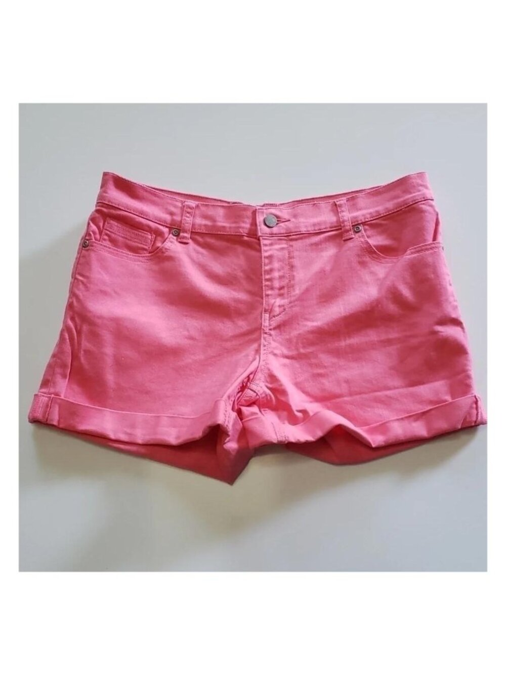 New York & Company Coral Cuffed Shorts Women's Sz 10